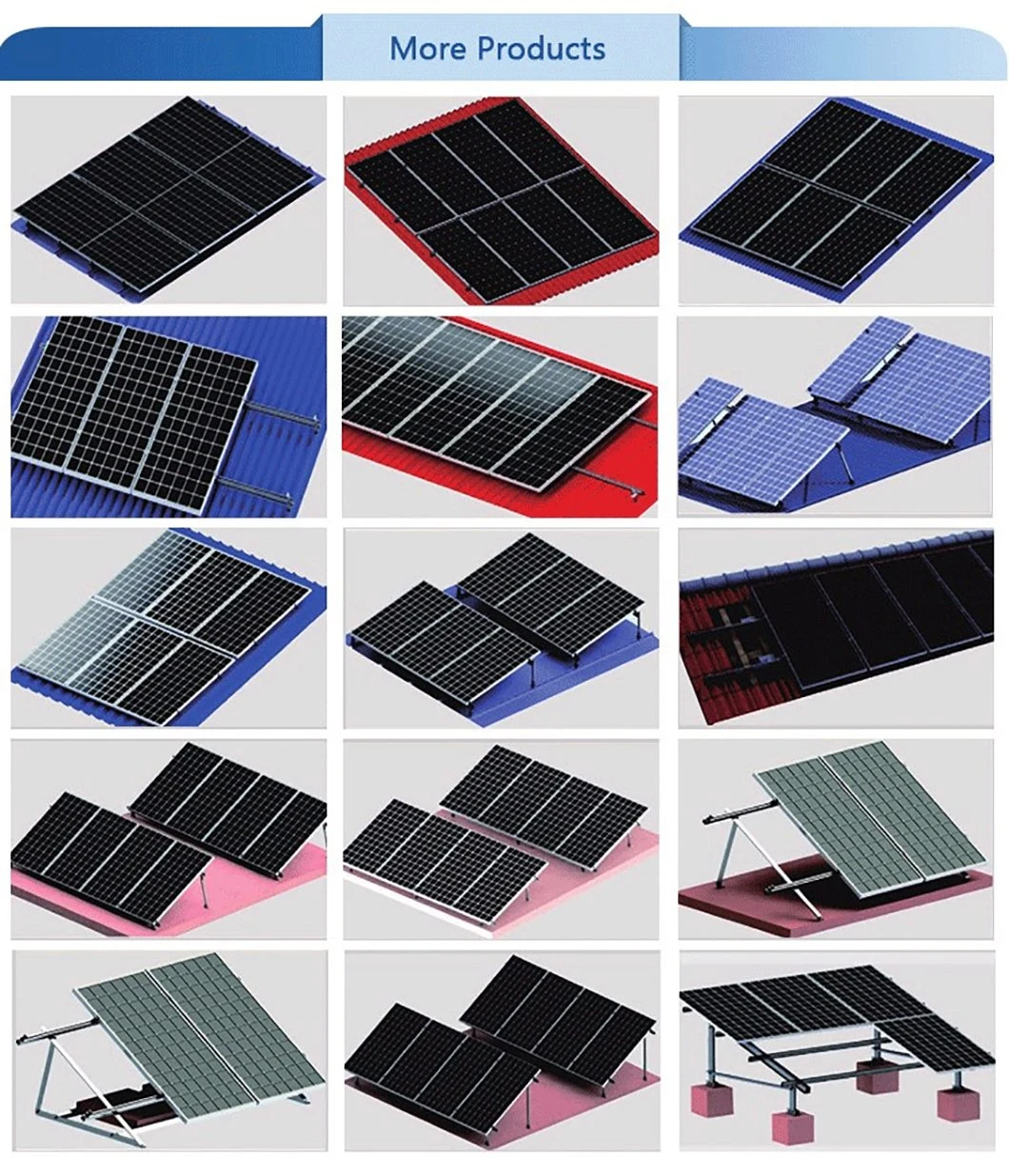 Solar Ground Metal Mounting Brackets PV Axis Solar Tracker System