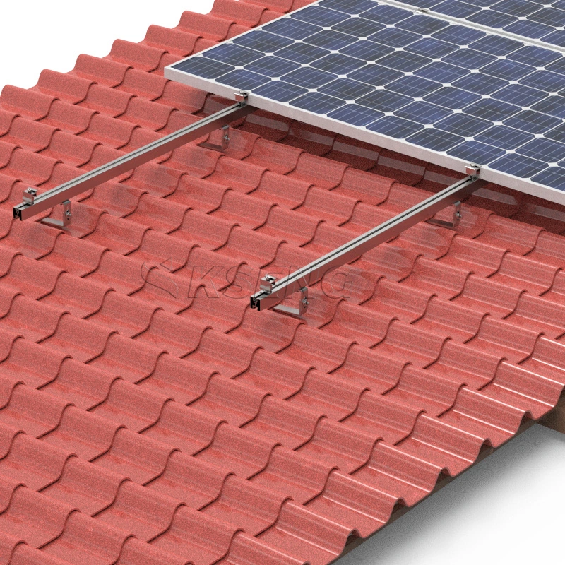 High Efficient Installation Aluminium Solar Panel Brackets PV Tile Roof Mounting Systems